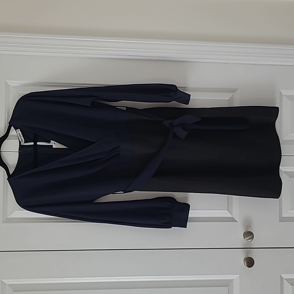 NWT 🆕️ Grace Karin Womens Wrap Slim Fit Navy Blue and Black with Long Sleeve XL - Picture 4 of 8